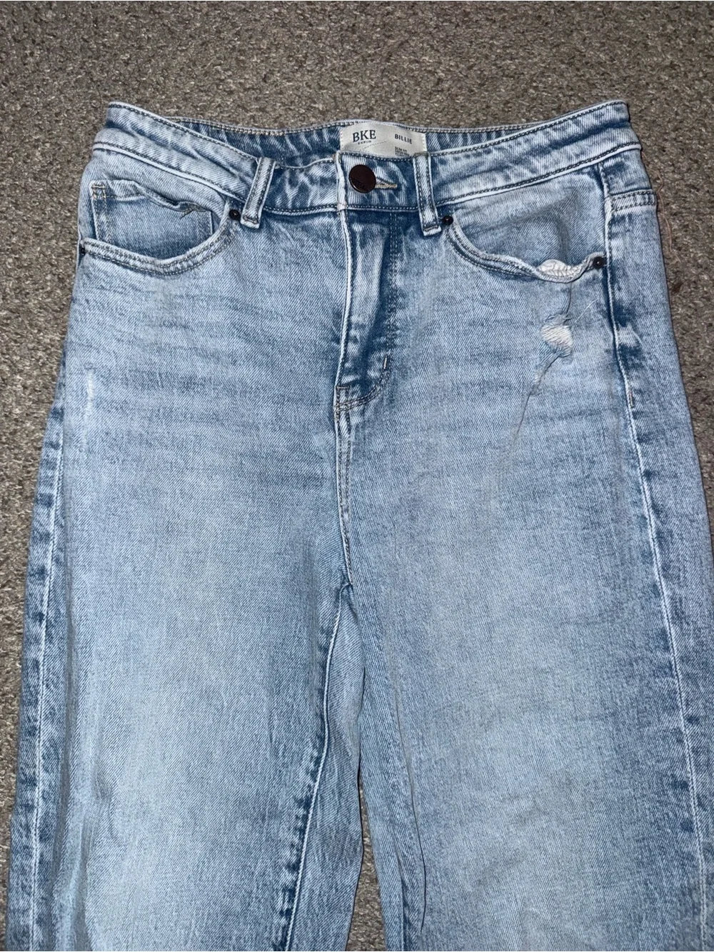 BKE buckle Light Wash High-Rise Straight Leg Jeans - Light Blue - Picture 14 of 14